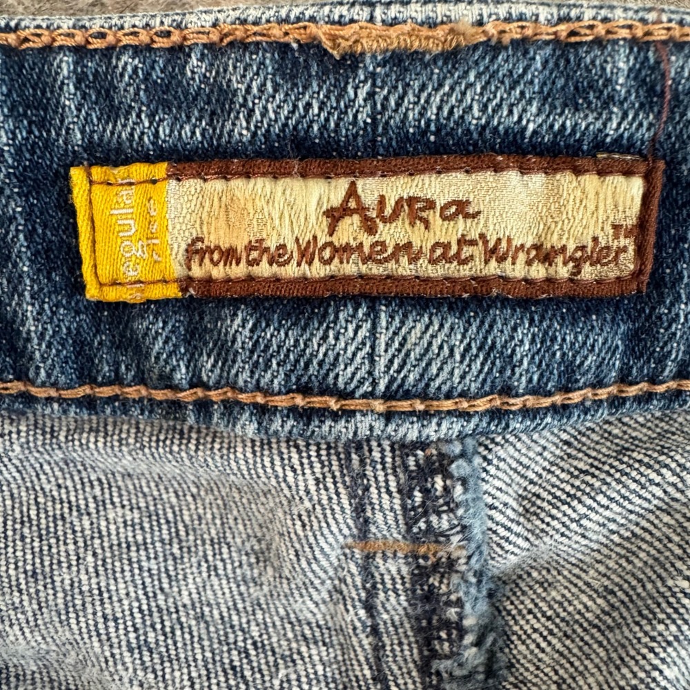 Wrangler Aura 6R Tall (30x33) Blue Regular Rise Bootcut Denim Womens Jeans - Picture 6 of 10